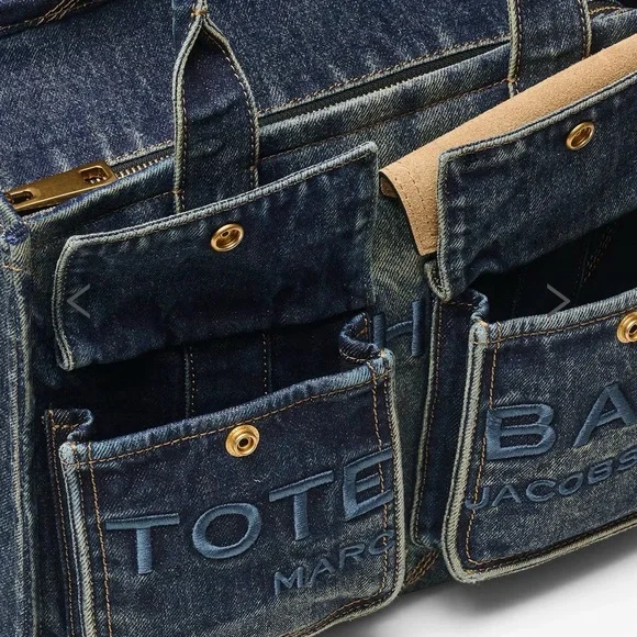 Marc Jacobs Suede Denim Medium Tote - Picture 6 of 10